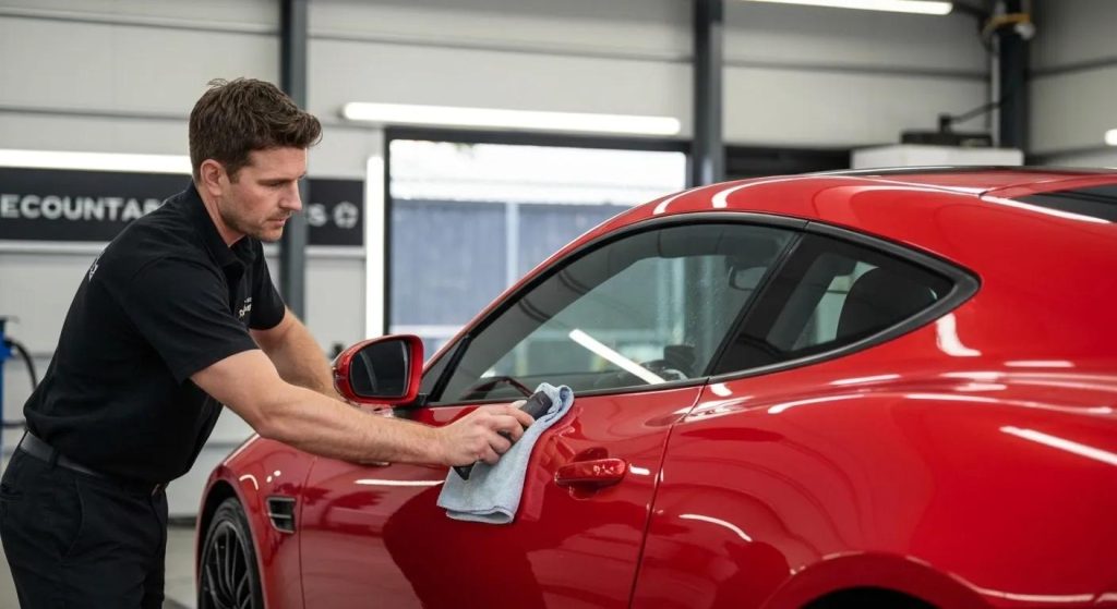 Expert car detailing in Balgowlah with a technician meticulously cleaning a vehicle's exterior