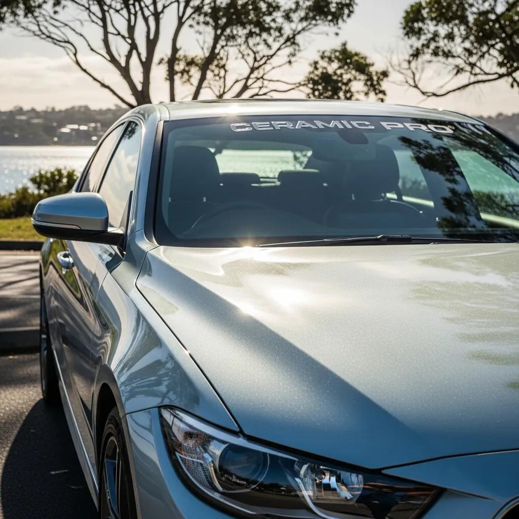Car protected with Ceramic Pro showing deep gloss and defence against the elements