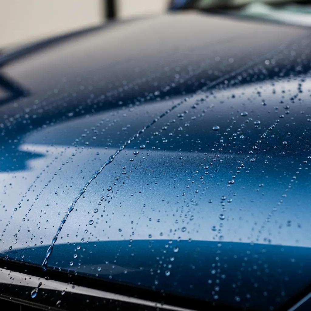 Close-up showing Ceramic Pro finish with pronounced gloss and water beading