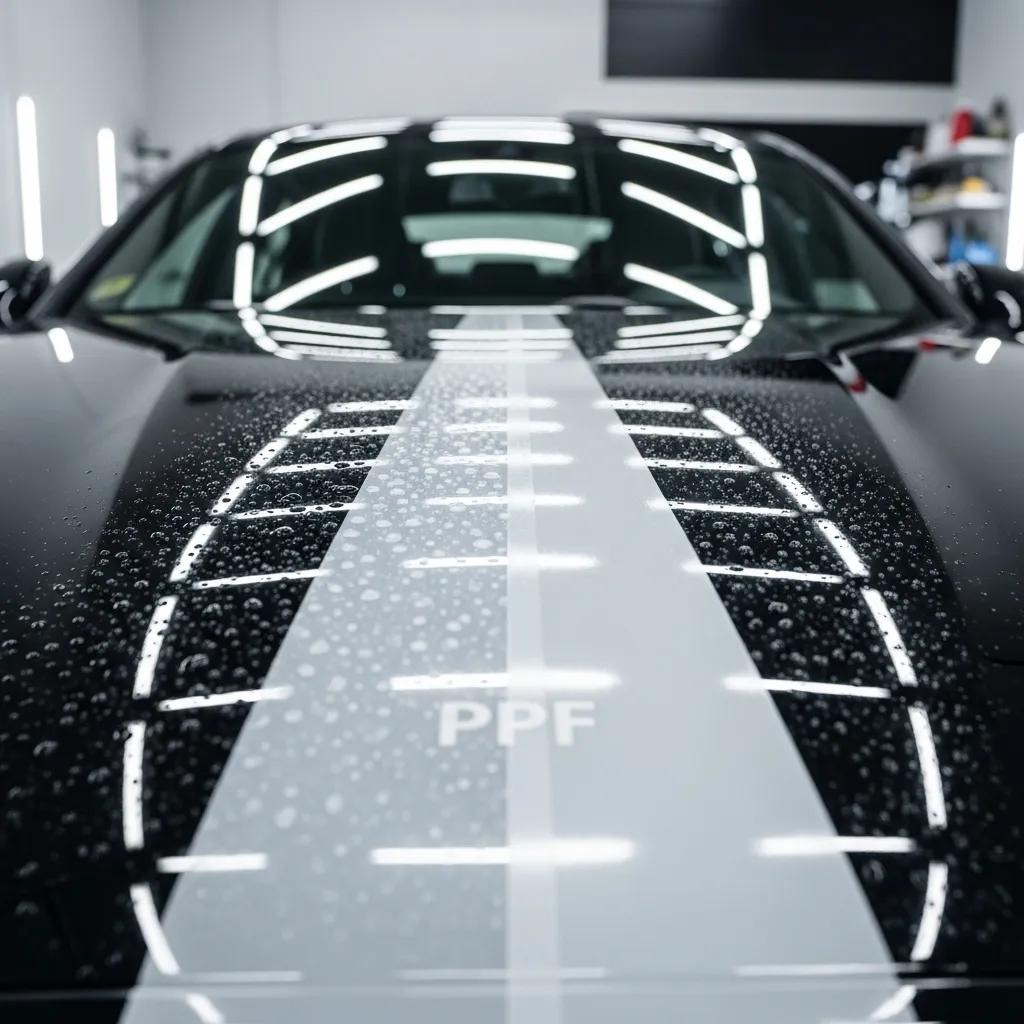 Side-by-side comparison of ceramic coating and paint protection film options