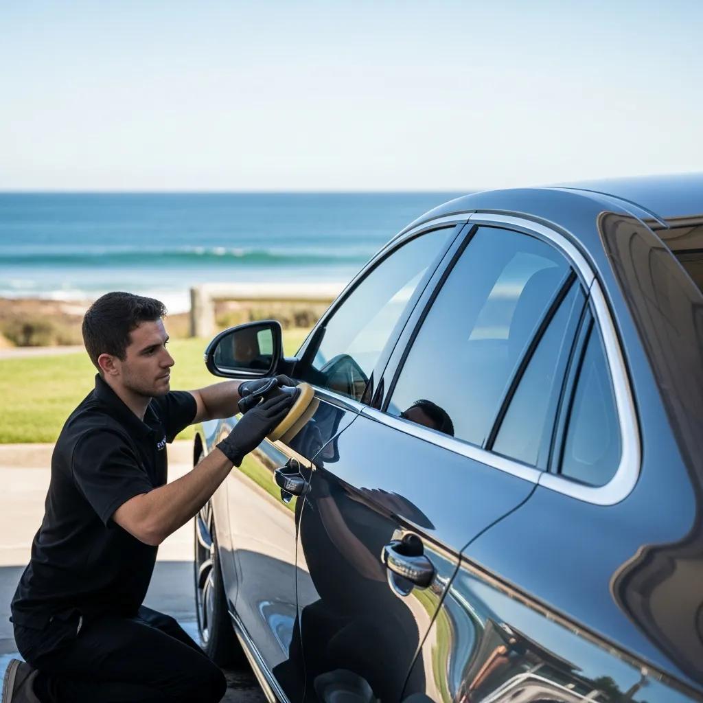 Professional automotive detailing service in Balgowlah with a car being cleaned